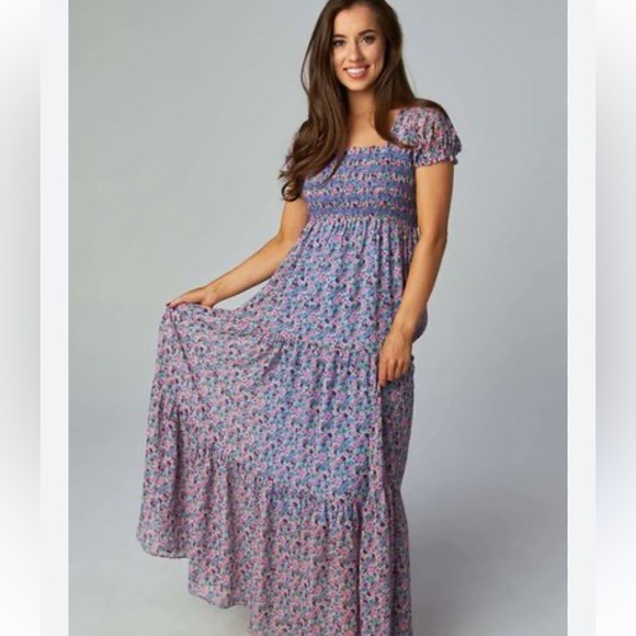 Buddy Love Hattie-Pasture-S BuddyLove Hattie Smocked Maxi Dress - Pasture - S - Picture 11 of 12